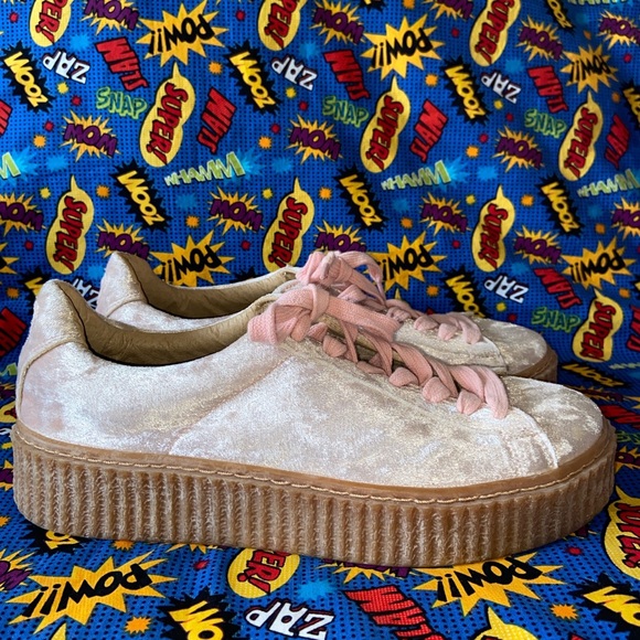 🎉ON SALE🎉⚡️Public Desire Velvet Chunky platform sneakers⚡️ - Picture 3 of 6